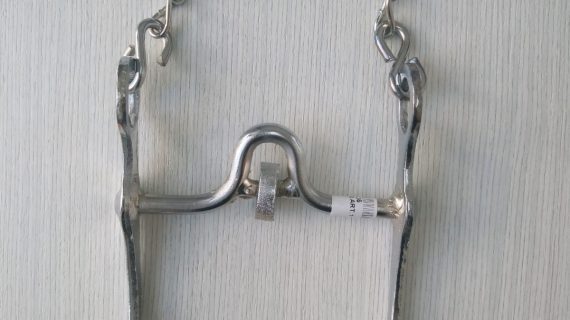 Freno de hierro niquelado con coscoja pata 16