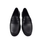 Mocasín clásico fondo de goma con vincha negro