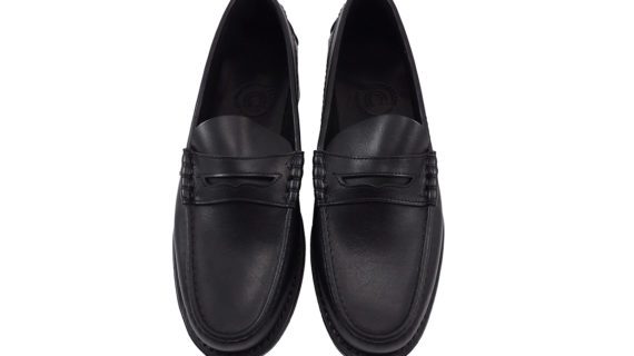 Mocasín clásico doble suela con vincha negro