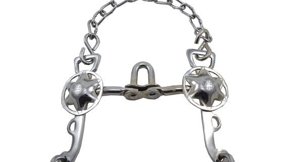 Freno puente de hierro niquelado con copa