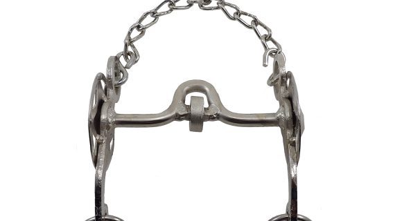 Freno de hierro niquelado con coscoja, copa grande pata 13