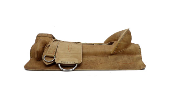 Recado paletero de cuero crudo borren alto con accionera y encimera