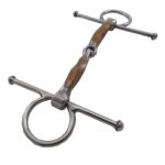 Filete limitador de acero inoxidable con embocadura de cobre cuadrada retorcida - Image 4