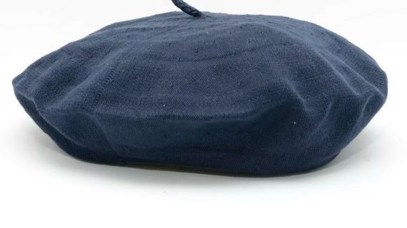 Boina de algodón con tafilete azul Tolosa