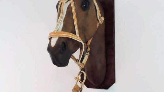 Bozal con cabestro de cuero crudo cosido con tiento