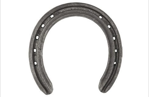 Herradura de hierro filete mano por par