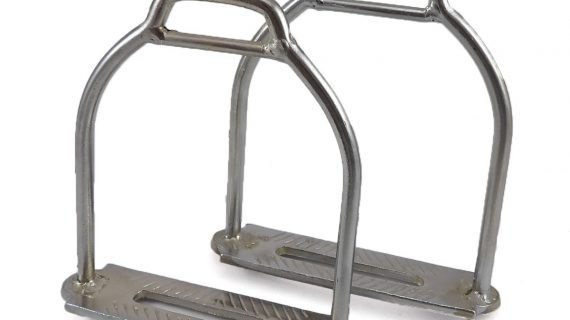 Estribos de hierro niquelado grandes