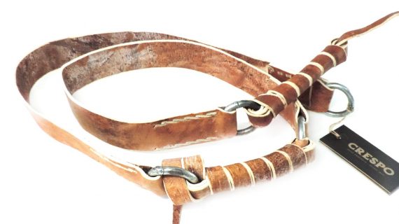 Pegual de cuero crudo 4 argollas de hierro zincado