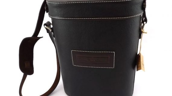 Porta termo de cuero rígido grande