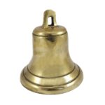 Campana mediana de bronce pulido