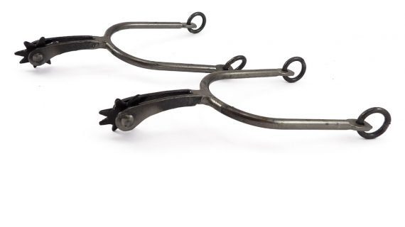 Espolines de hierro pulido pihuelo largo