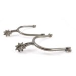 Espolines niquelados pihuelo corto con boton