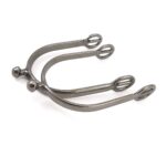 Espolines para salto acero inoxidable pihuelo corto con bolita