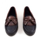 Mocasín de dama en cuero combinado negro - Image 2