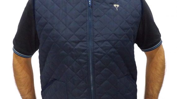 Chaleco de hombre matelasse azul