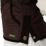 Chaleco de dama matelasse chocolate con cierre - Image 3