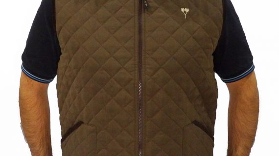 Chaleco de hombre matelasse marrón