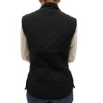Chaleco de dama matelasse negro con cierre - Image 2