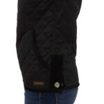 Chaleco de dama matelasse negro con cierre - Image 3