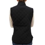 Chaleco de dama matelasse negro con broche - Image 2