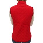 Chaleco de dama matelasse rojo con broche - Image 2