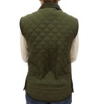 Chaleco de dama matelasse verde con cierre - Image 2