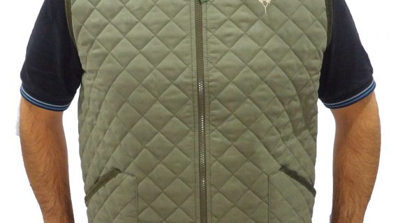 Chaleco de hombre matelasse verde