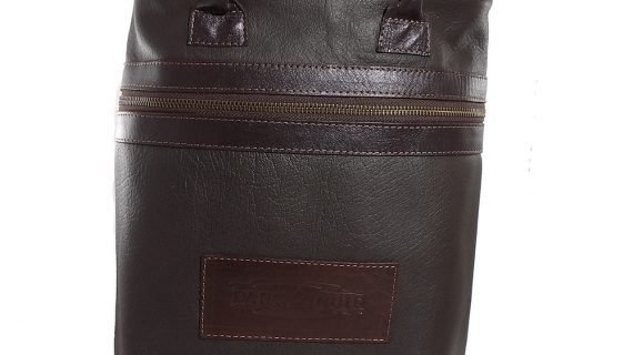 Porta termo mochila de cuero liso