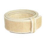 Lonja de cuero crudo con costura de borde