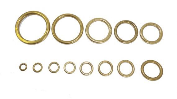 Argolla de bronce lisa para talabarteria