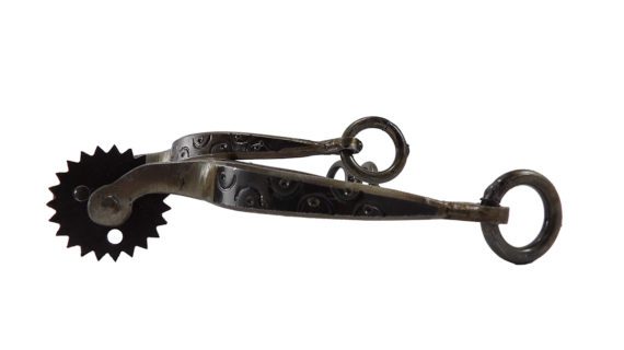 Espuelas de hierro pulido modelo criolla con roseta