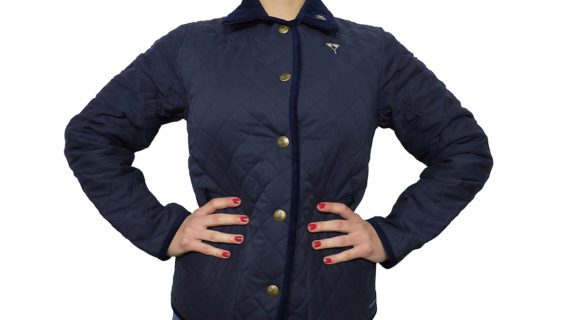Campera de dama matelasseada de microfibra color azul