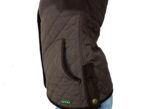 Campera de dama matelasseada de microfibra color chocolate - Image 3