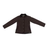 Campera de dama matelasseada de microfibra color chocolate - Image 4