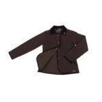 Campera de dama matelasseada de microfibra color chocolate - Image 5