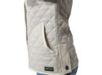 Campera de dama matelasseada de microfibra color crudo - Image 3
