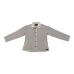 Campera de dama matelasseada de microfibra color crudo - Image 4