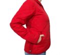 Campera de dama matelasseada de microfibra color rojo - Image 2