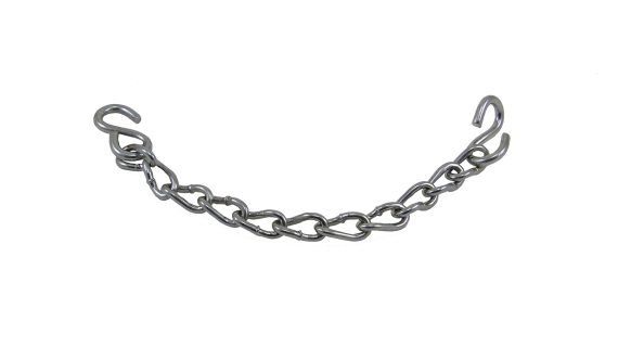 Barbada de hierro niquelado con ganchos