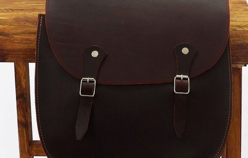 Alforja de suela marrón mediana