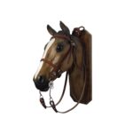 Cabezada y riendas de suela simple marrón con remaches