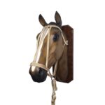 Bozal con cabestro de cuero crudo sobado modelo reja