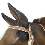 Cabezada y riendas de cuero crudo sobado simple ancha - Image 4