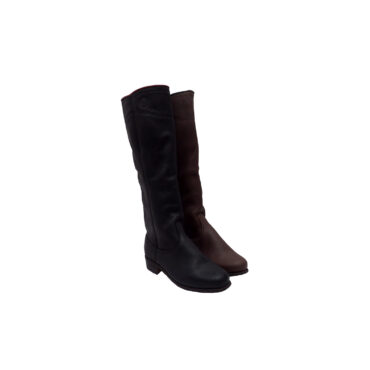 Botas de cuero caña larga blanda fondo de goma granulada