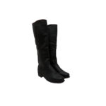 Botas de cuero caña larga blanda fondo de goma granulada - Image 3