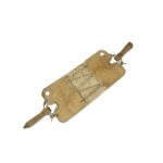 Encimera de cuero crudo sobado 4 argollas con correones - Image 4