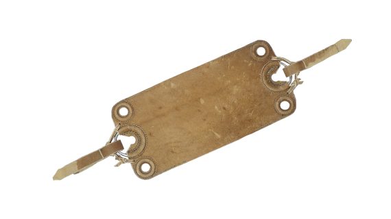 Encimera de cuero crudo sobado 6 argollas con correones