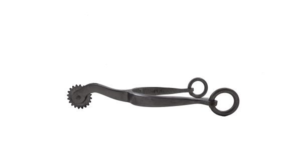 Espuelas de hierro cepillado roseta pihuelo curvo