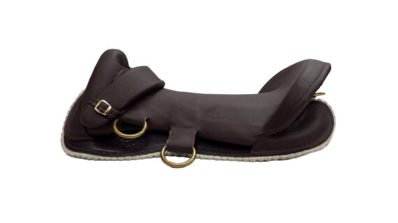 Montura freno de oro de caucho con encimera número 2 color marrón