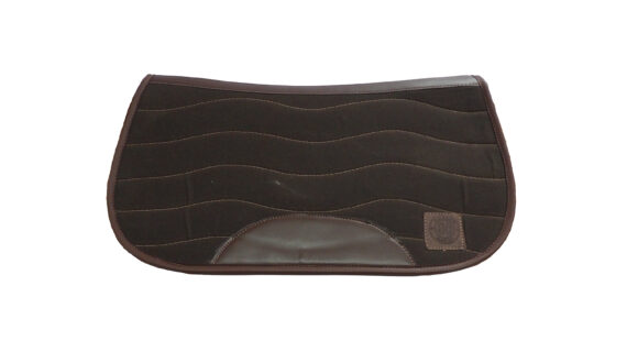 Sudadera de fieltro de lana forrada en lona color marrón